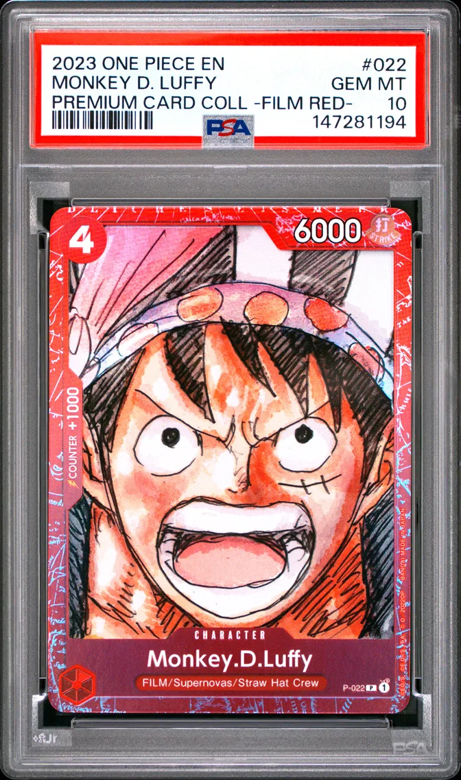 2023 #022 Monkey D. Luffy PSA 10 One Piece Premium Card Collection -One Piece Film Red-