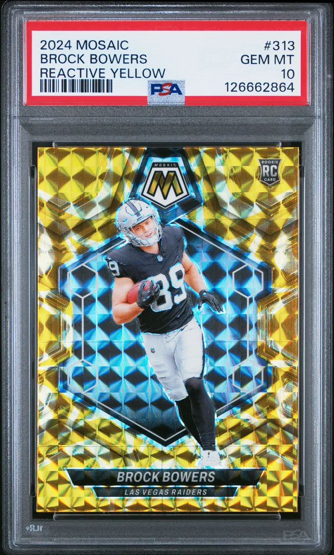 2024 #313 Brock Bowers PSA 10 Panini Mosaic