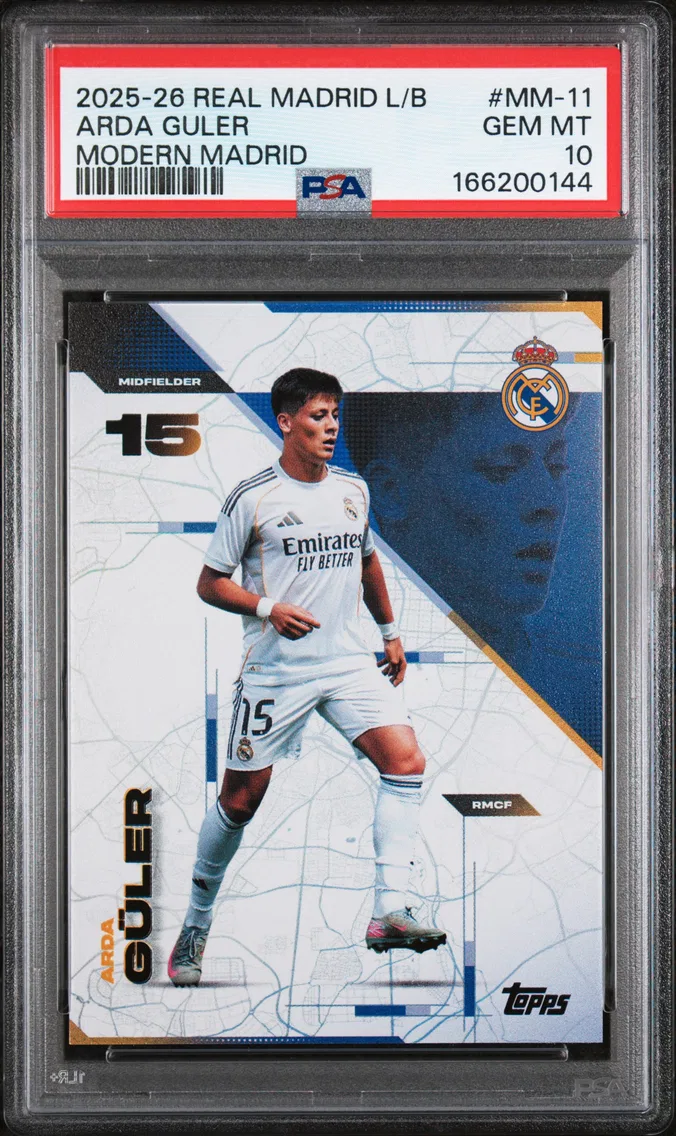 2025 #MM-11 Arda Guler PSA 10 Topps Real Madrid los Blancos Modern Madrid