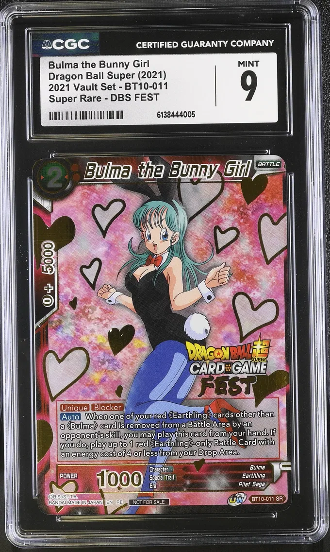 2021 #BT10-011 Bulma the Bunny Girl CGC 9 2021 Vault Set - English