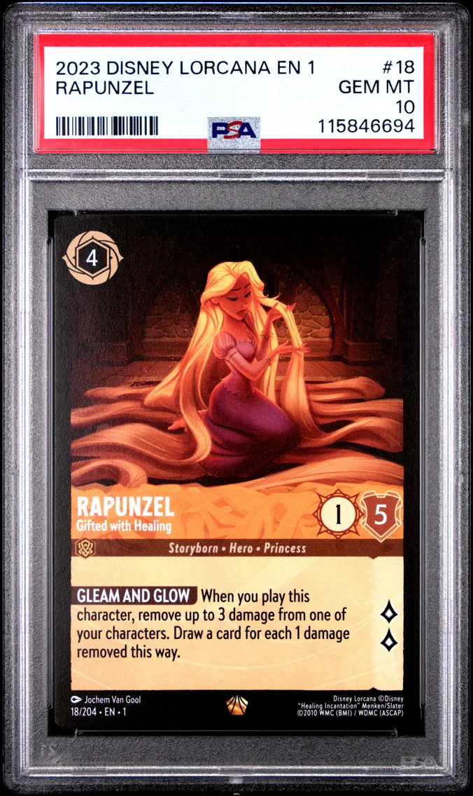 2023 #18 Rapunzel - Gifted With Healing PSA 10 Disney Lorcana EN 1-the First Chapter