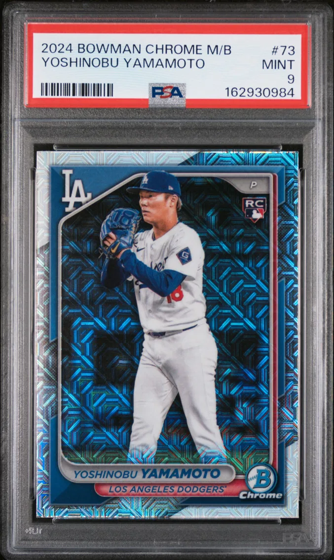 2024 #73 Yoshinobu Yamamoto PSA 9 Bowman Chrome Mega Box