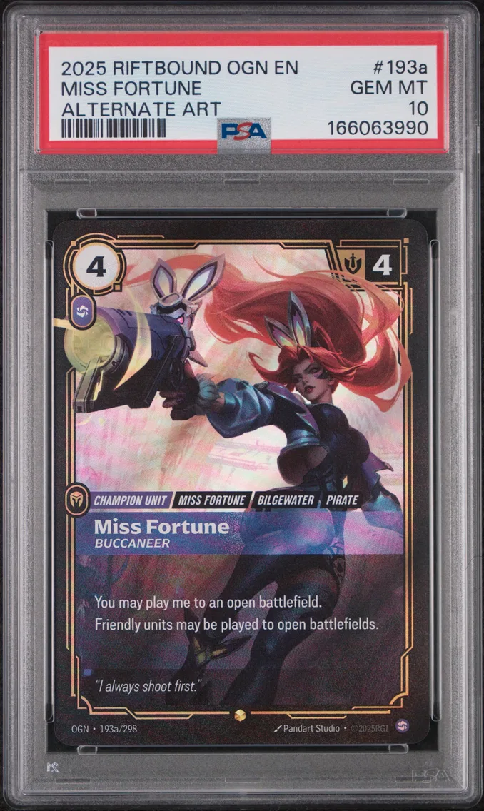2025 #193a Miss Fortune - Buccaneer PSA 10 Riftbound: League of Legends Ogn-Origins