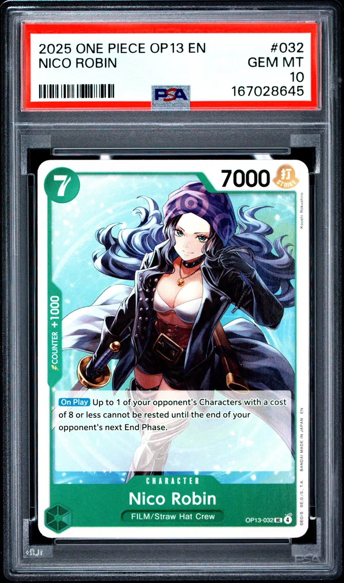 2025 #032 Nico Robin PSA 10 One Piece OP13-Carrying on His Will