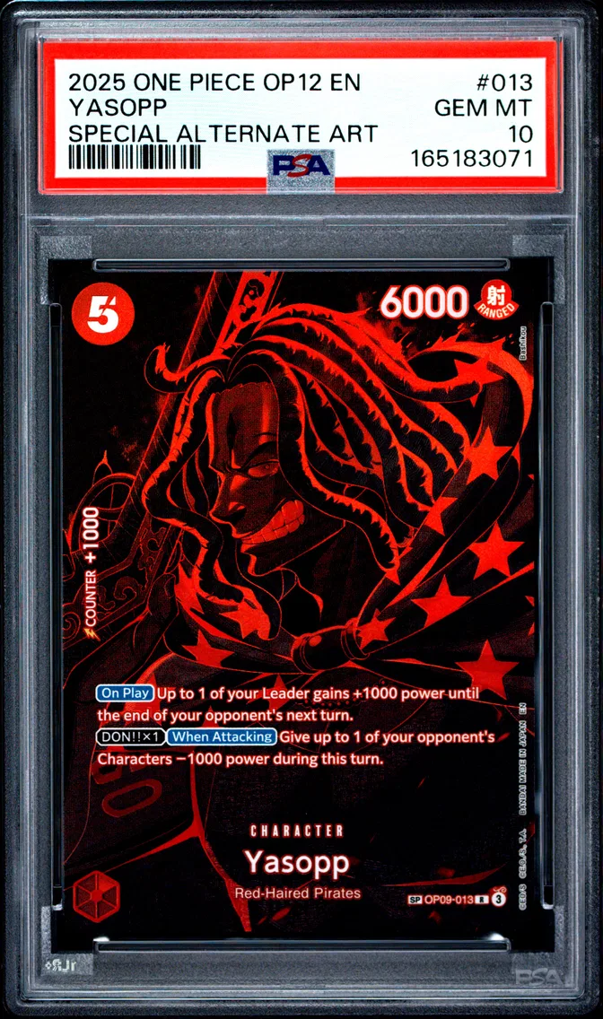 2025 #013 Yasopp PSA 10 One Piece OP12-Legacy of the Master