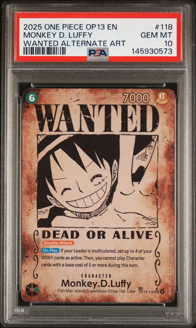 2025 #118 Monkey D. Luffy PSA 10 One Piece OP13-Carrying on His Will