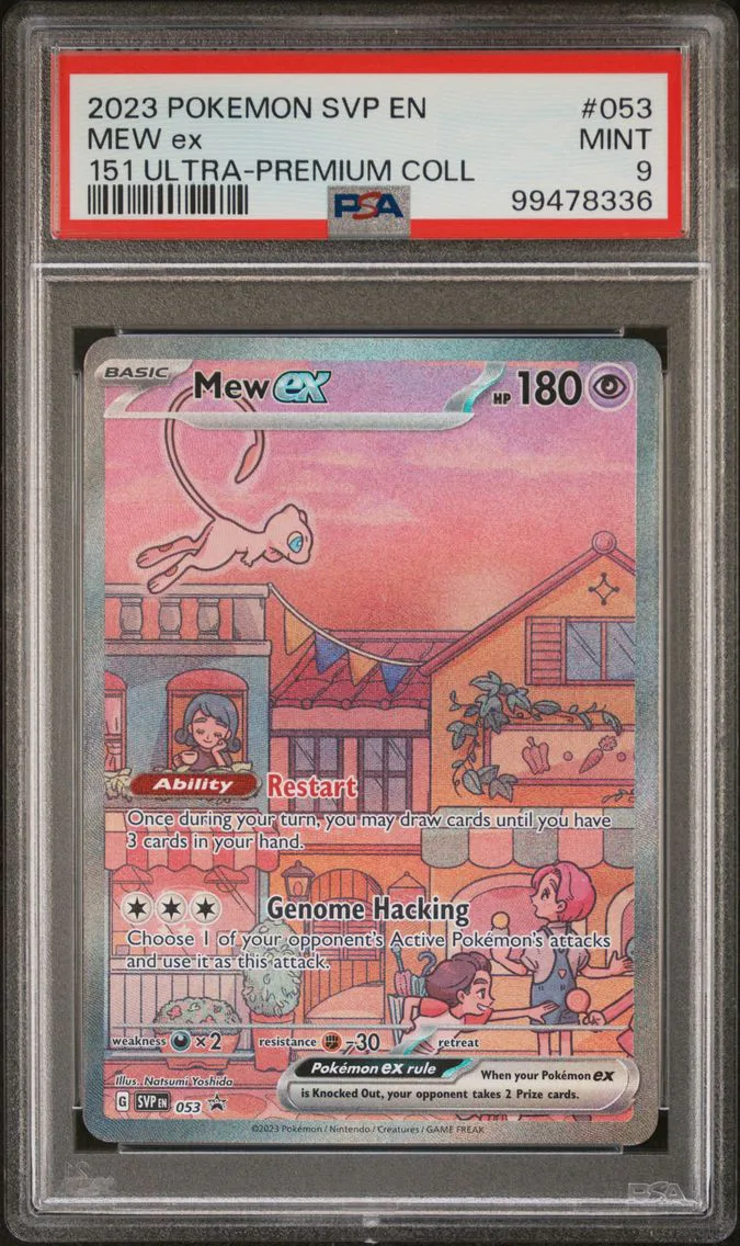 2023 #053 Mew EX PSA 9 Svp EN-SV Black Star Promo