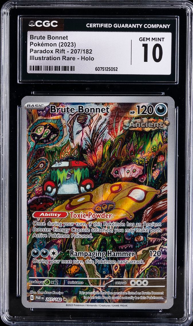 2023 #207 Brute Bonnet CGC 10 Par EN-Paradox Rift Pokemon