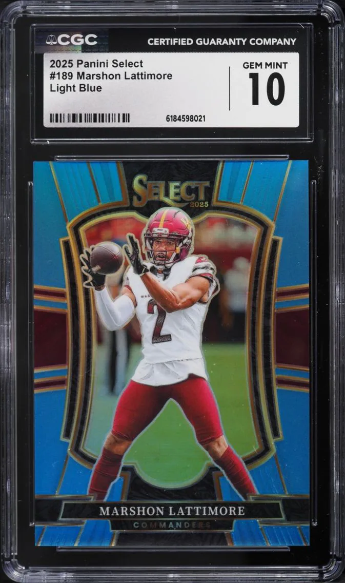2025 Select Premier Level Light Blue Marshon Lattimore /99 #189 CGC 10 GEM MINT