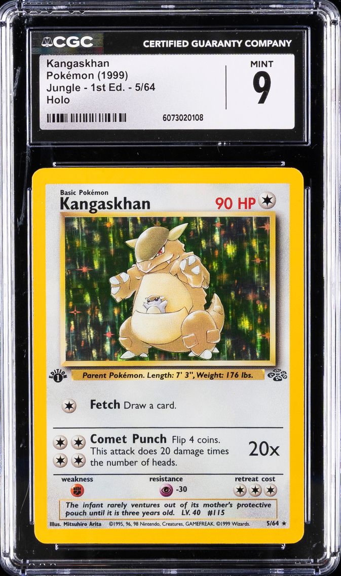 1999 #5 Kangaskhan-Holo 1st Edition CGC 9 Jungle Pokemon