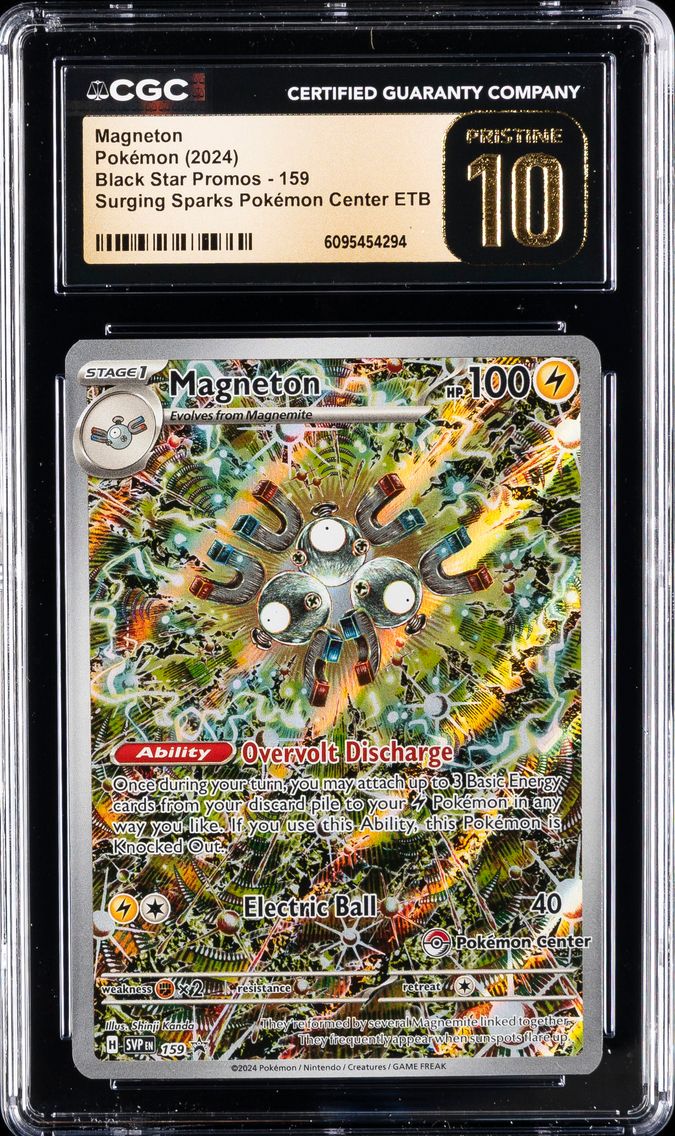 2024 #159 Magneton CGC 10 Pristine Svp EN-SV Black Star Promo Pokemon