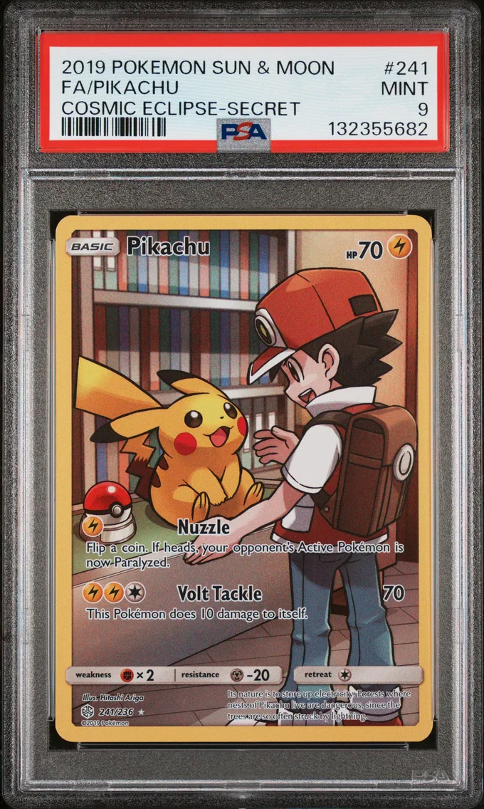 2019 #241 Full Art/Pikachu PSA 9 Sun & Moon Cosmic Eclipse