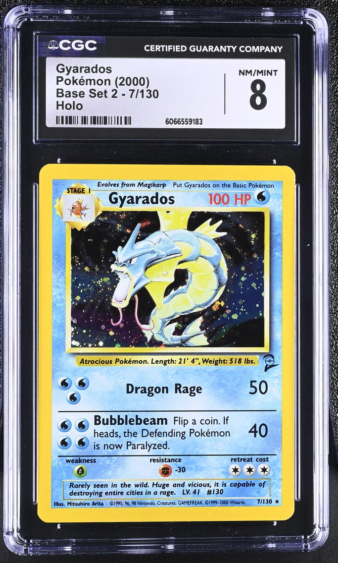 2000 #7 Gyarados CGC 8 Base Set 2 - English
