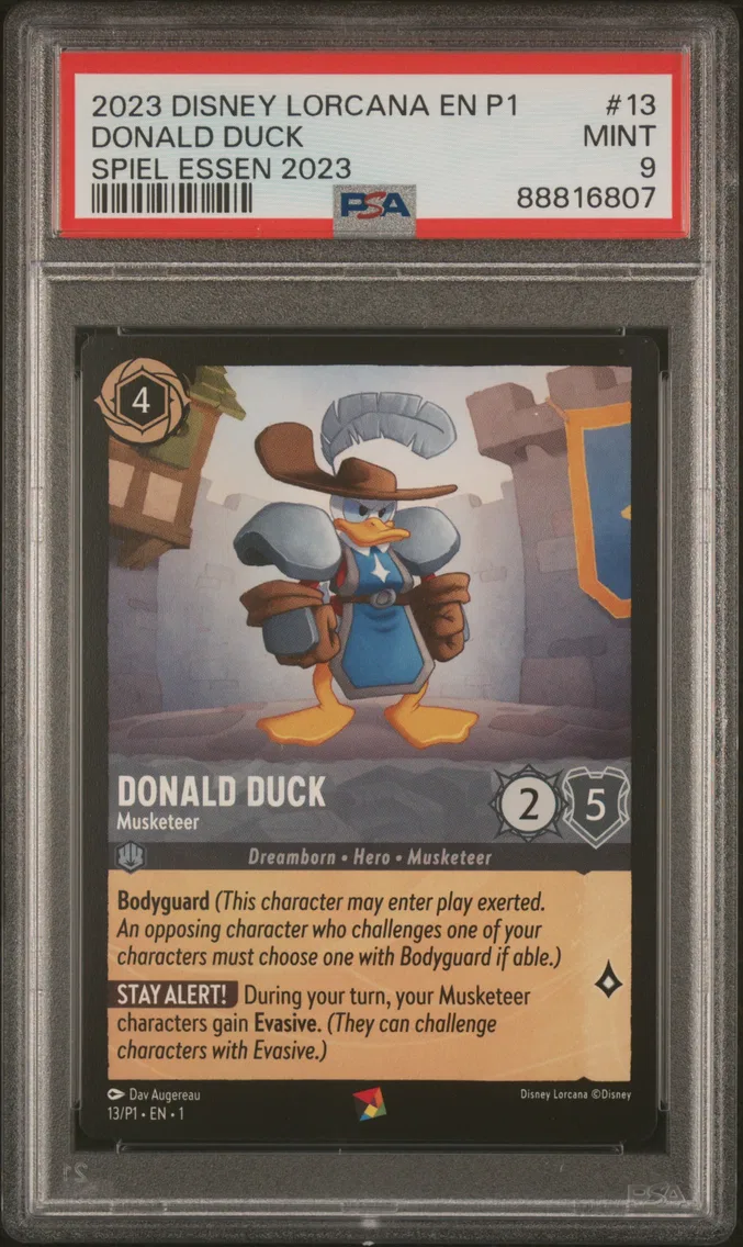 2023 #13 DONALD DUCK PSA 9 Disney Lorcana EN P1-Promo