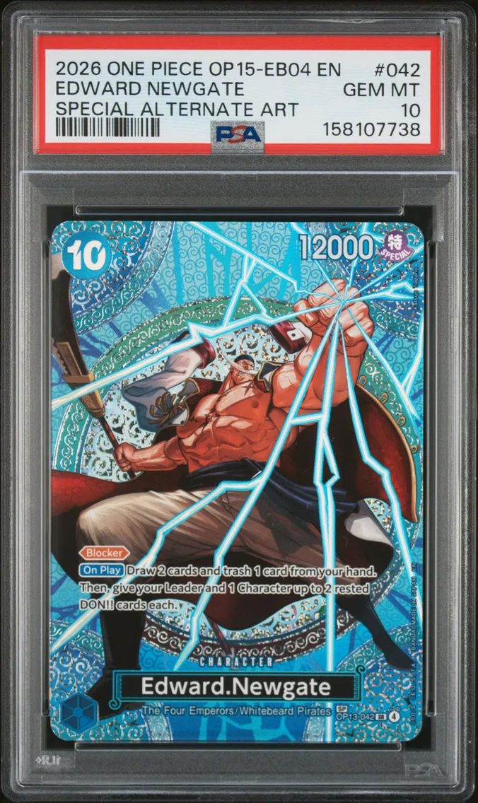 2026 #042 Edward Newgate PSA 10 One Piece OP15-EB04-Adventure on Kami's Island