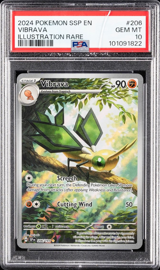 2024 #206 Vibrava PSA 10 Ssp EN-Surging Sparks Pokemon