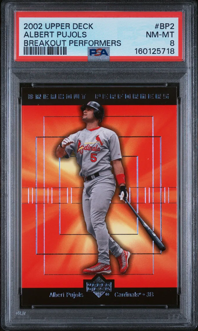 2002 #BP2 Albert Pujols PSA 8 Upper Deck Breakout Performers