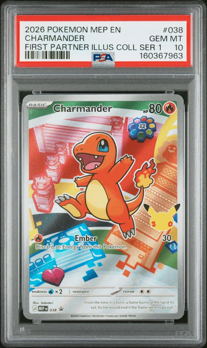 2026 #038 Charmander PSA 10 Mep EN-Me Black Star Promo