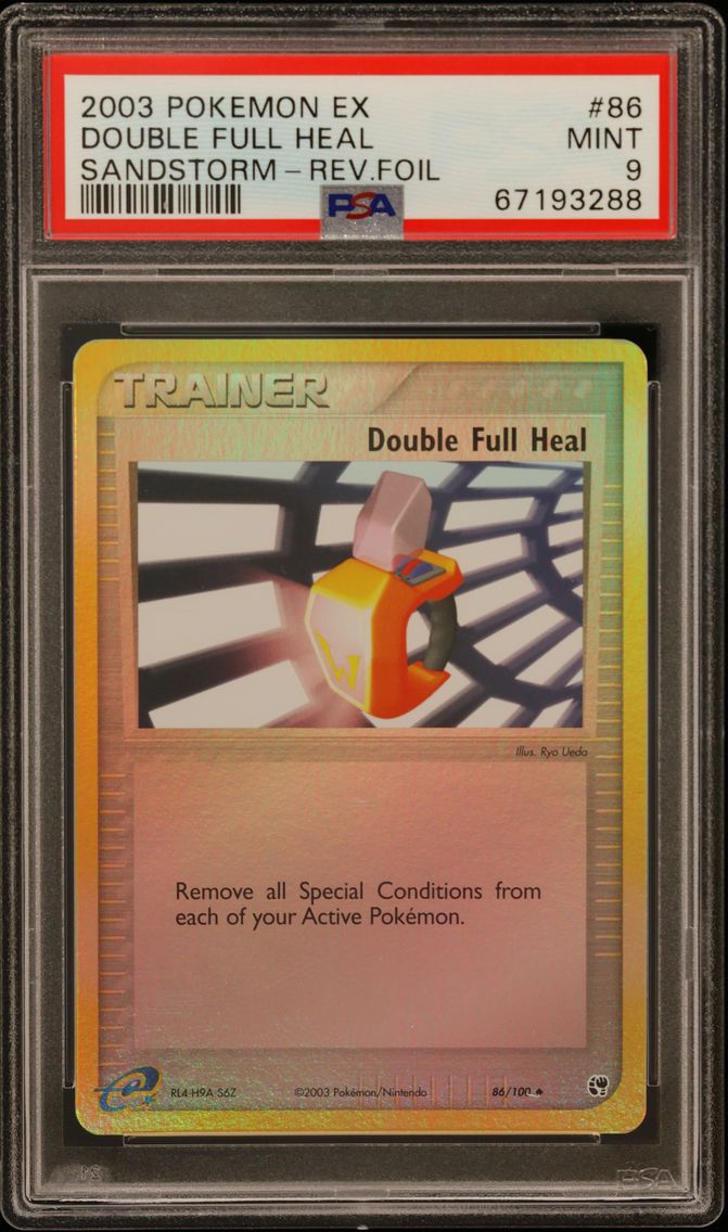 2003 #86 Double Full Heal-Reverse Foil PSA 9 EX Sandstorm