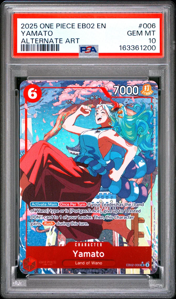 2025 #006 Yamato PSA 10 One Piece EB02-Extra Booster -Anime 25th Collection-