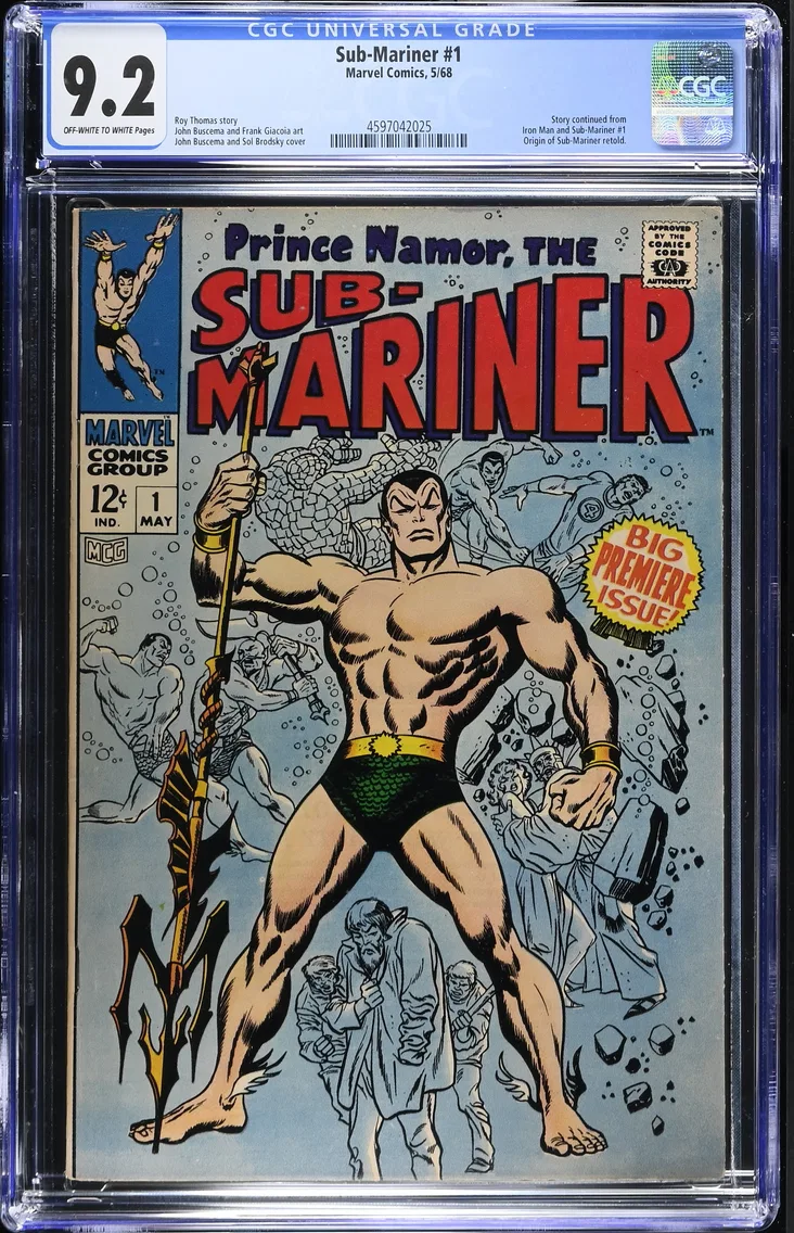 1968 Sub-Mariner #1 CGC 9.2 Marvel Comics