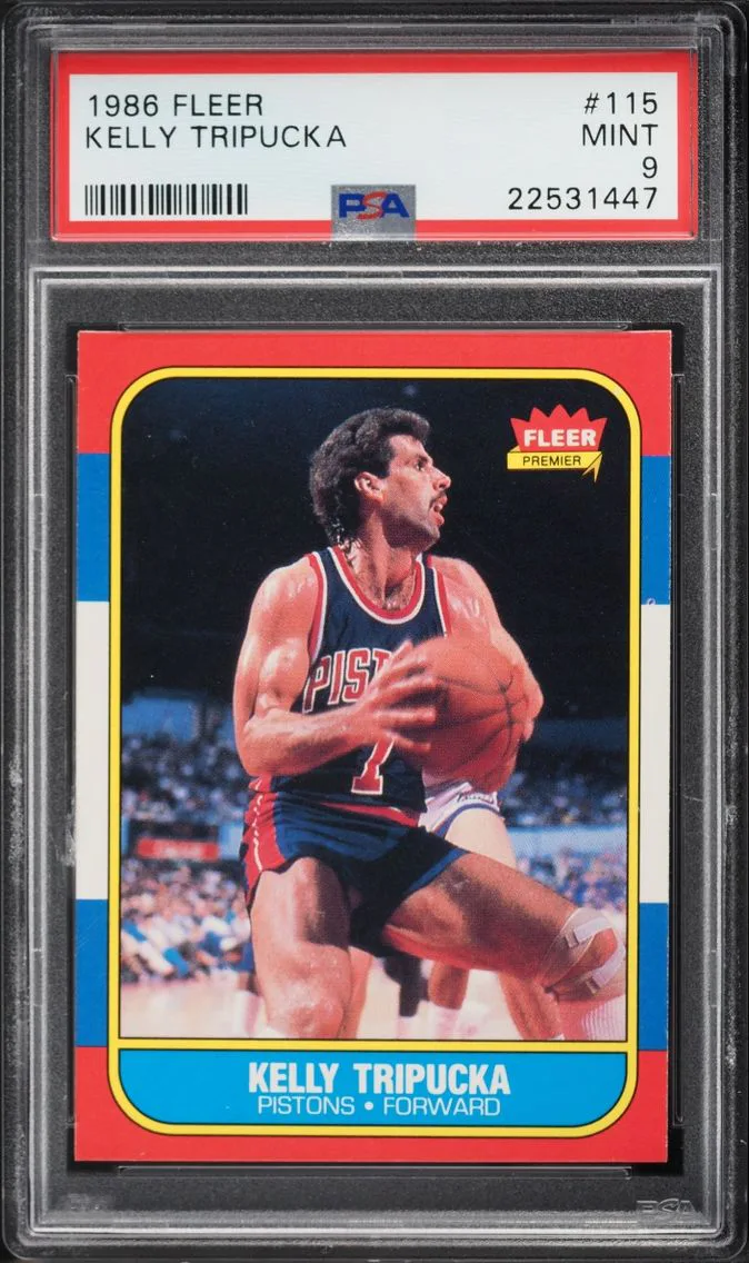 1986 Fleer Basketball Kelly Tripucka #115 PSA 9 MINT