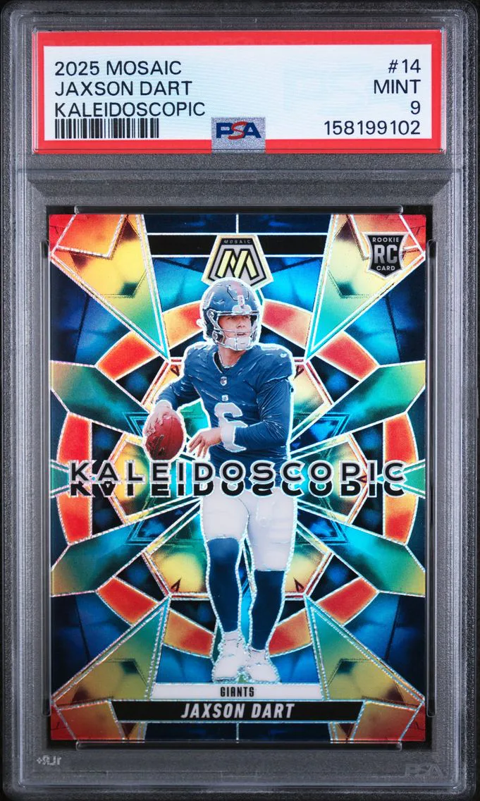 2025 #14 Jaxson Dart PSA 9 Panini Mosaic Kaleidoscopic