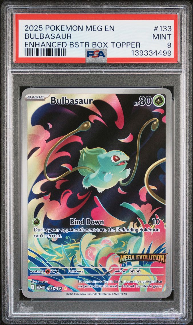 2025 #133 Bulbasaur PSA 9 Meg EN-Mega Evolution Pokemon