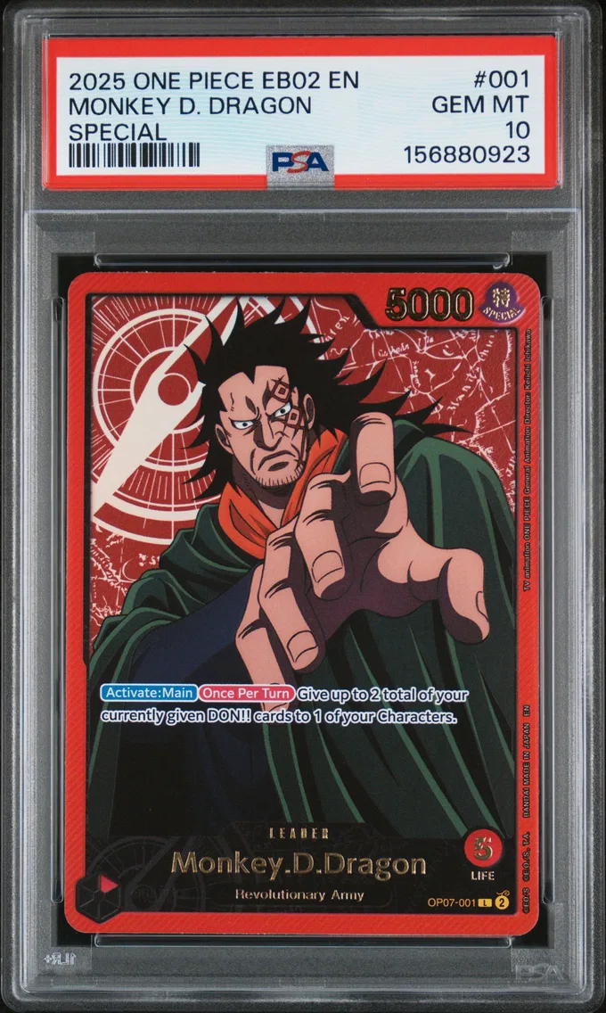 2025 #001 Monkey D. Dragon PSA 10 One Piece EB02-Extra Booster -Anime 25th Collection-