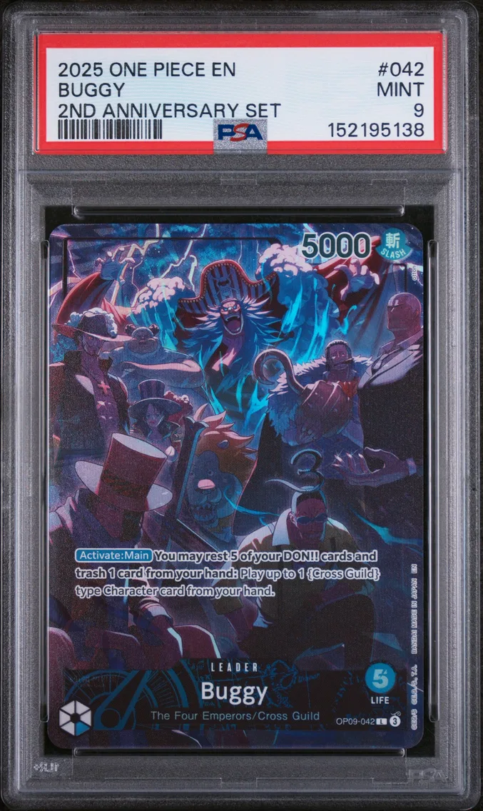 2025 #042 Buggy PSA 9 One Piece English Version 2nd Anniversary Set