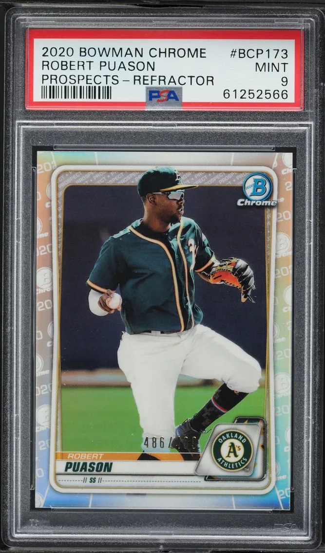 2020 #BCP173 Robert Puason PSA 9 Bowman Chrome Prospects Baseball
