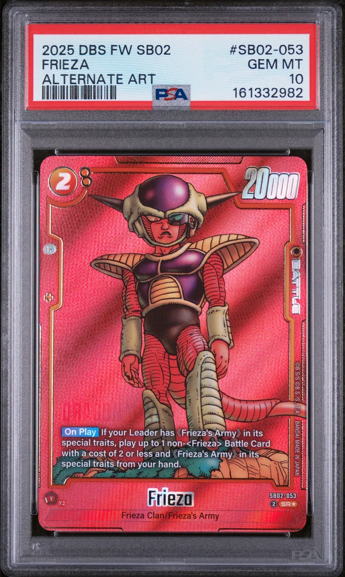 2025 #SB02-053 Frieza PSA 10 Dragon Ball Super Card Game Fusion World Manga Booster 02