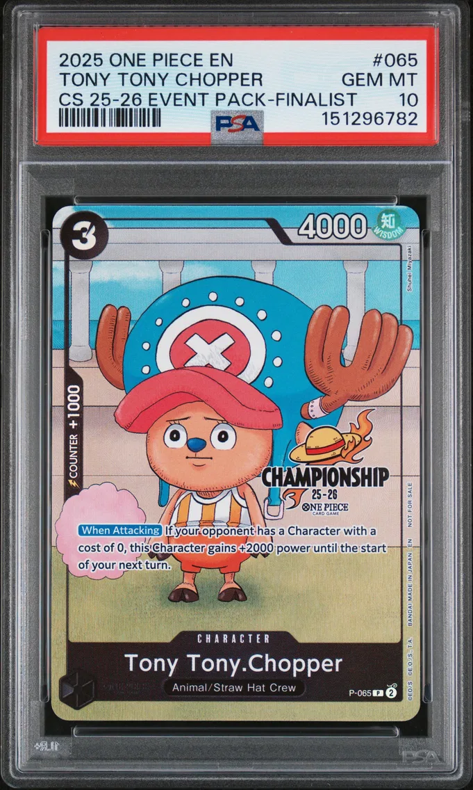 2025 #065 Tony Tony Chopper PSA 10 One Piece Championship 2025-26 Event Pack