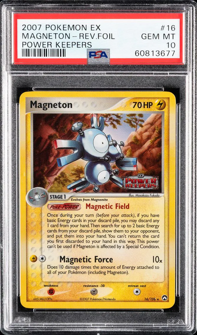 2007 #16 Magneton-Reverse Foil PSA 10 EX Power Keepers Pokemon