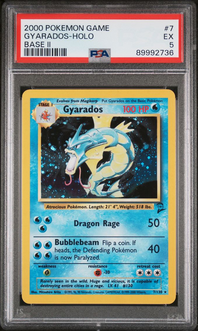 2000 #7 Gyarados-Holo PSA 5 Game Base II