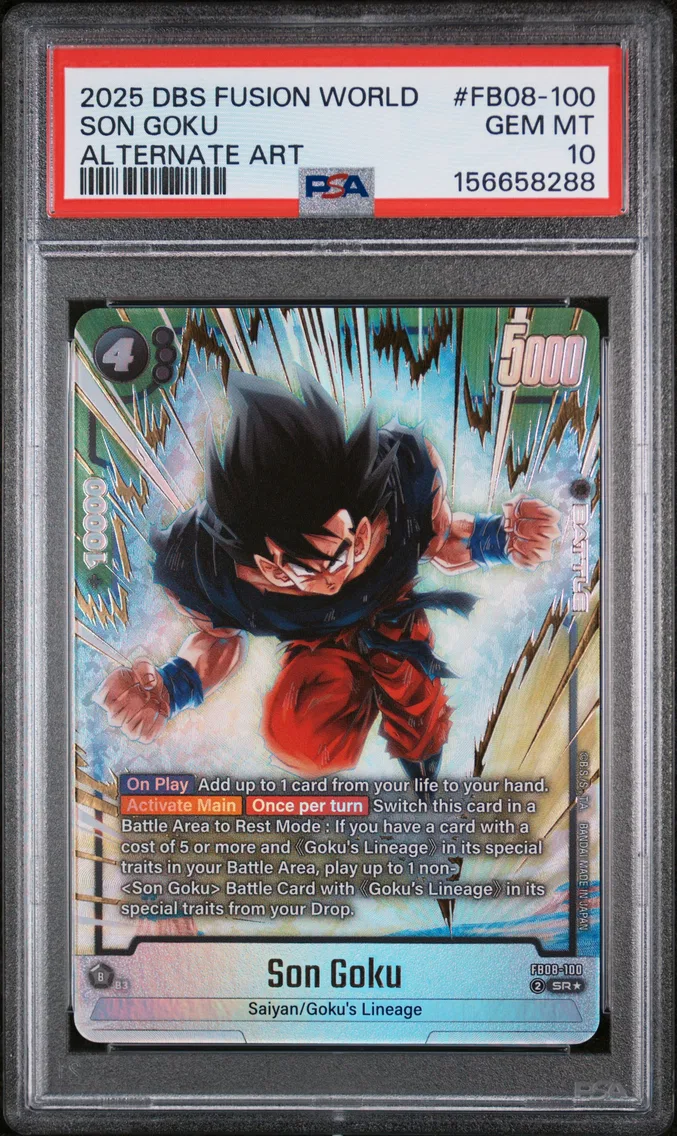 2025 #FB08-100 Son Goku PSA 10 Dragon Ball Super Card Game Fusion World Saiyan's Pride
