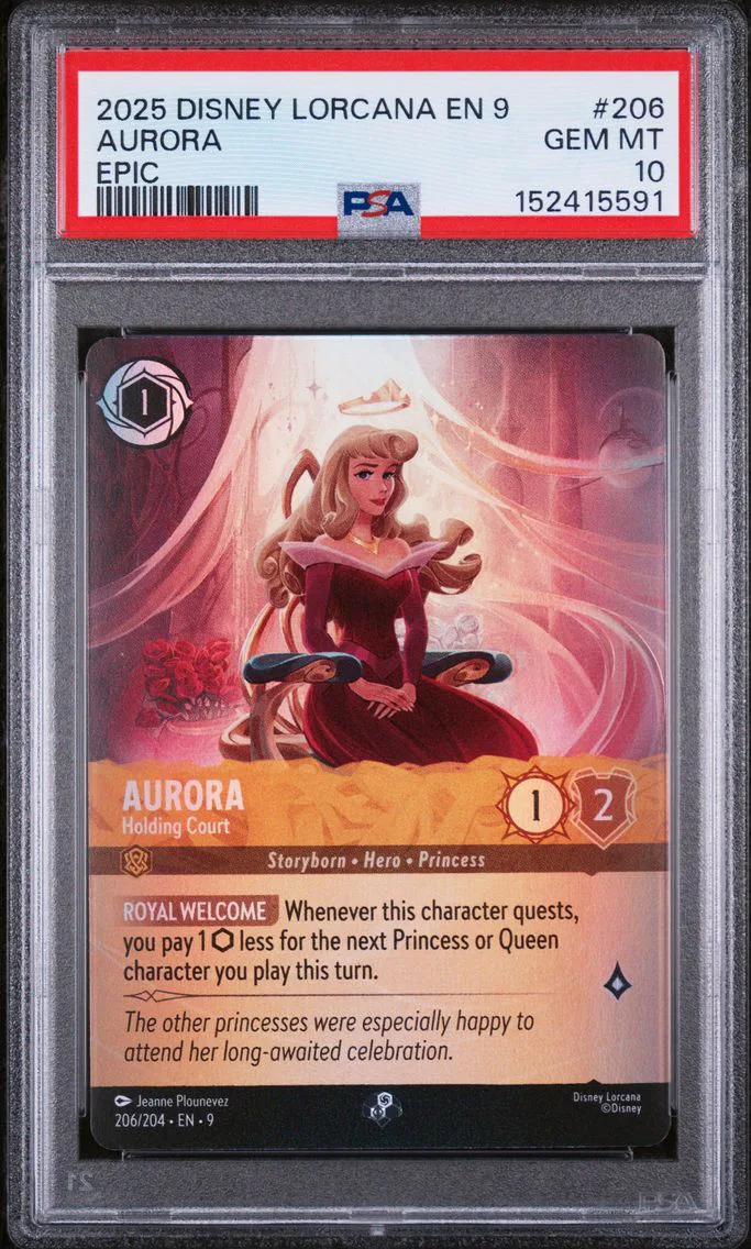 2025 #206 Aurora - Holding Court PSA 10 Disney Lorcana EN 9-Fabled