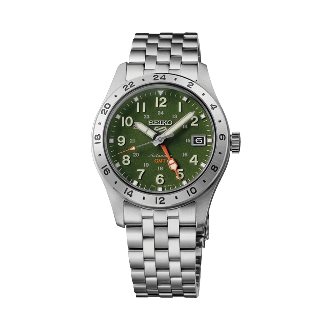 Seiko HDB001 5 Sports Field GMT 39.4mm - Green on Bracelet