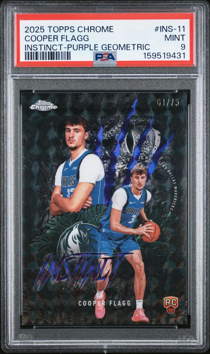 2025 #INS-11 Cooper Flagg PSA 9 Topps Chrome Instinct