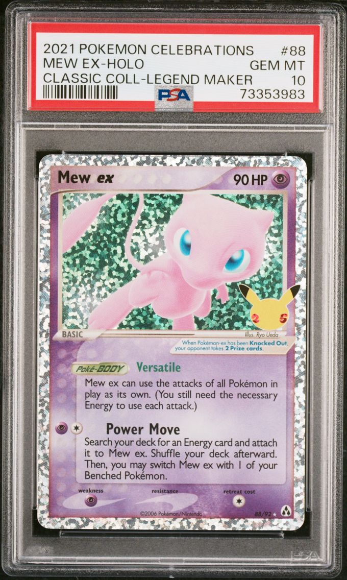 2021 #88 Mew EX-Holo PSA 10 Celebrations Classic Collection