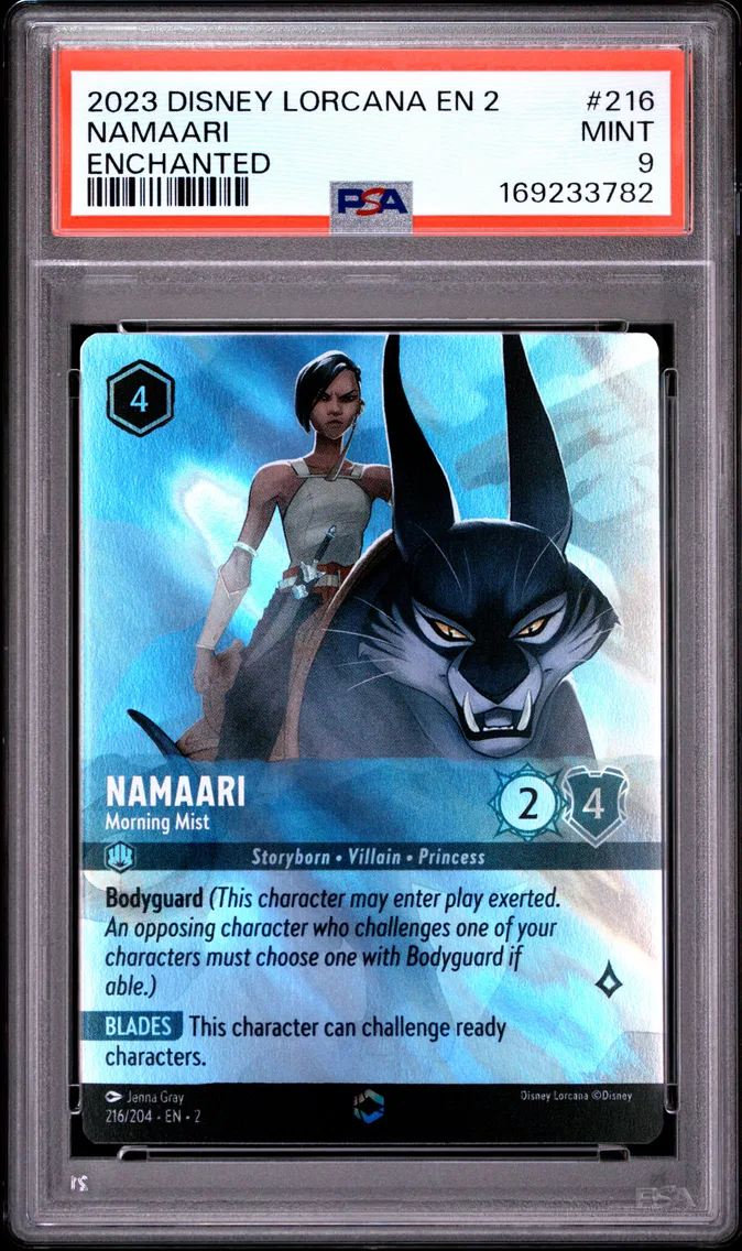 2023 #216 Namaari - Morning Mist PSA 9 Disney Lorcana EN 2-Rise of the Floodborn