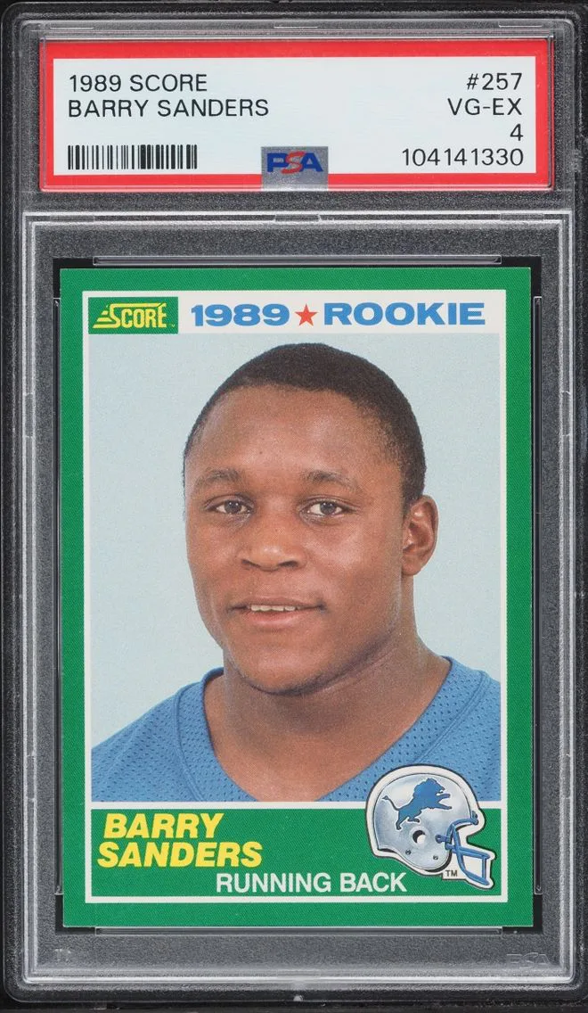 1989 Score Football Barry Sanders ROOKIE #257 PSA 4 VGEX