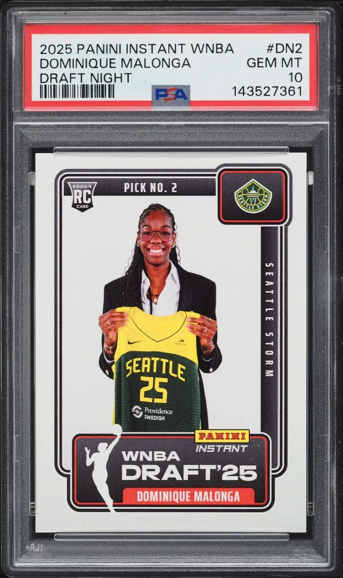 2025 Panini Instant WNBA Draft Night Dominique Malonga ROOKIE #DN-2 PSA 10 GEM MINT