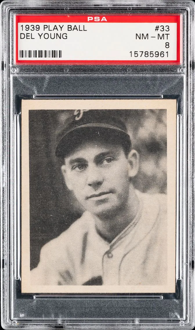 1939 #33 Del Young PSA 8 Play Ball