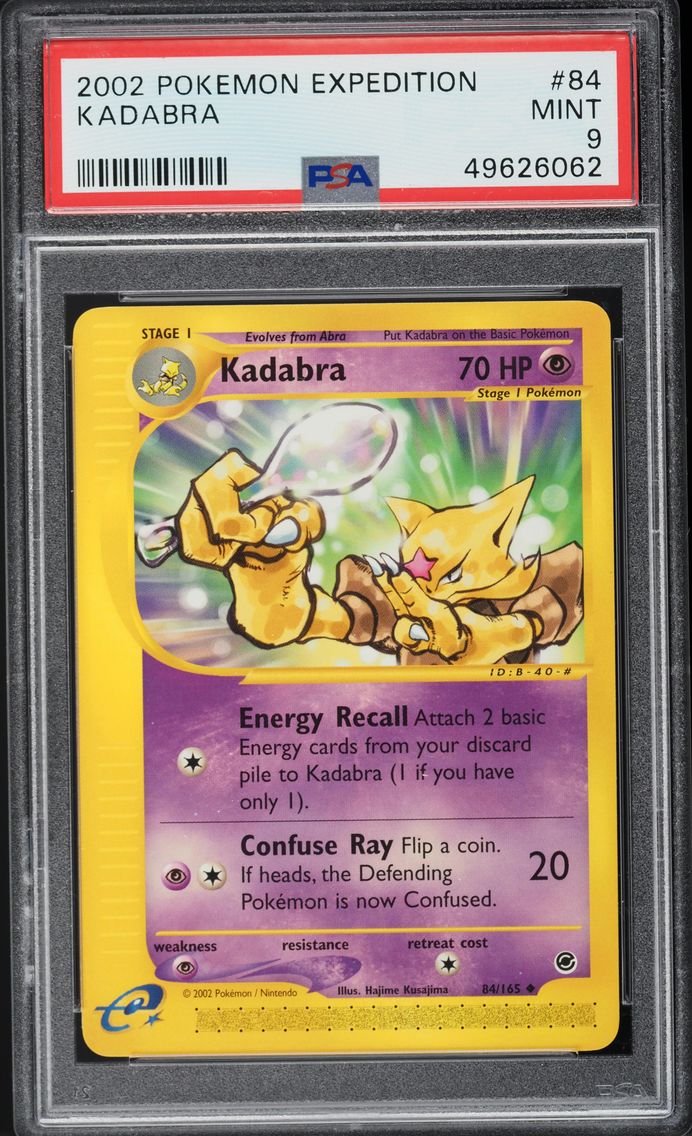 2002 #84 EXPEDITION KADABRA PSA 9 POKEMON