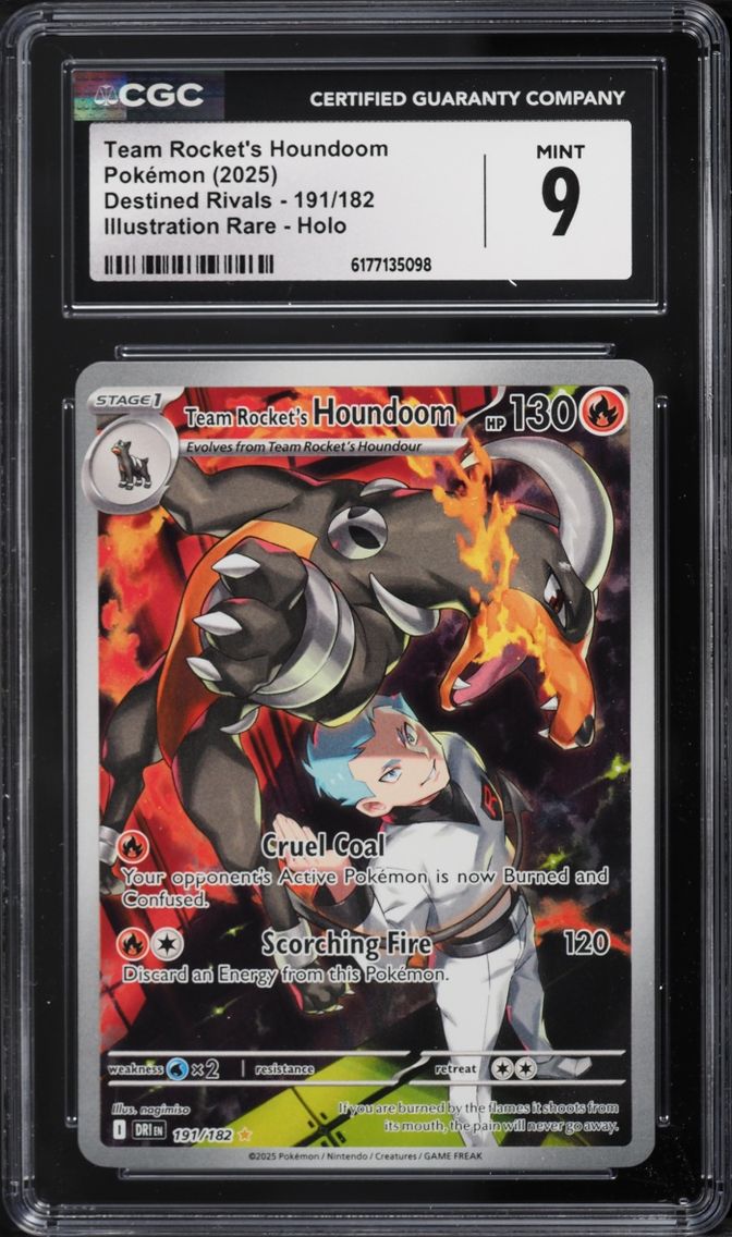 2025 Pokemon Scarlet & Violet Destined Rivals IR Team Rocket's Houndoom #191 CGC 9 MINT