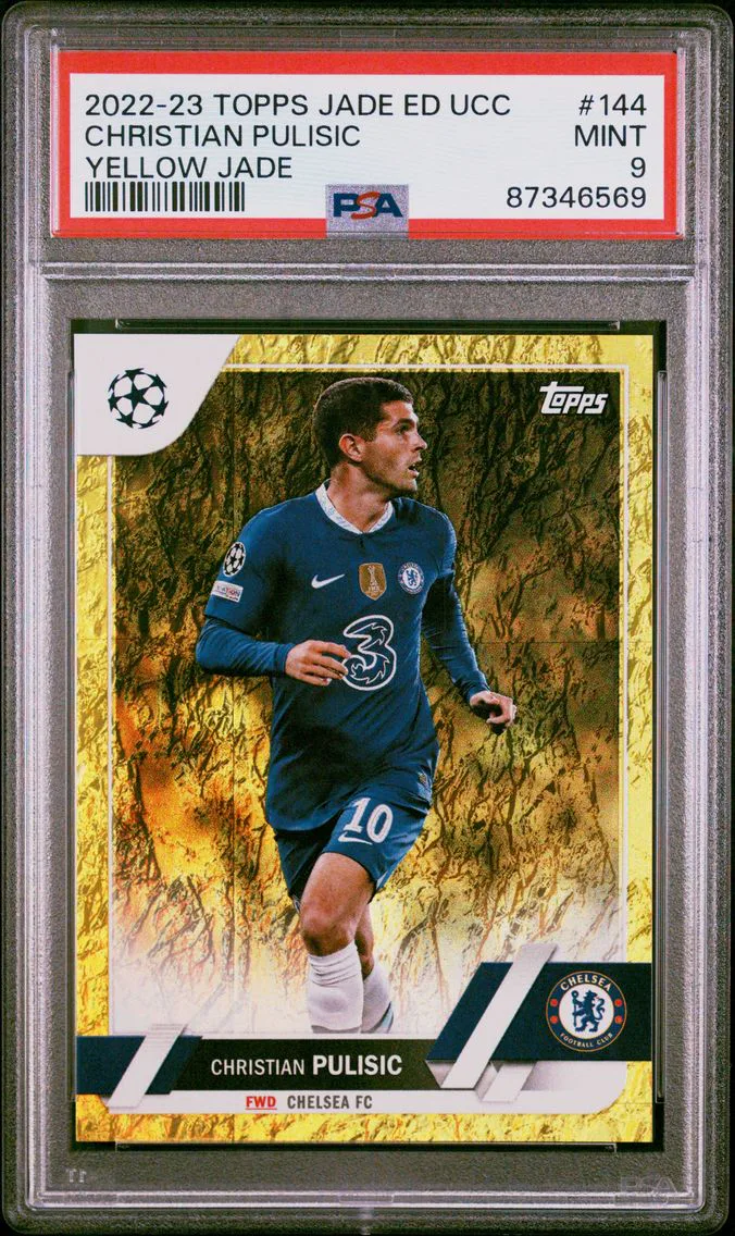 2022 #144 Christian Pulisic PSA 9 Topps Jade Edition UEFA Club Competitions