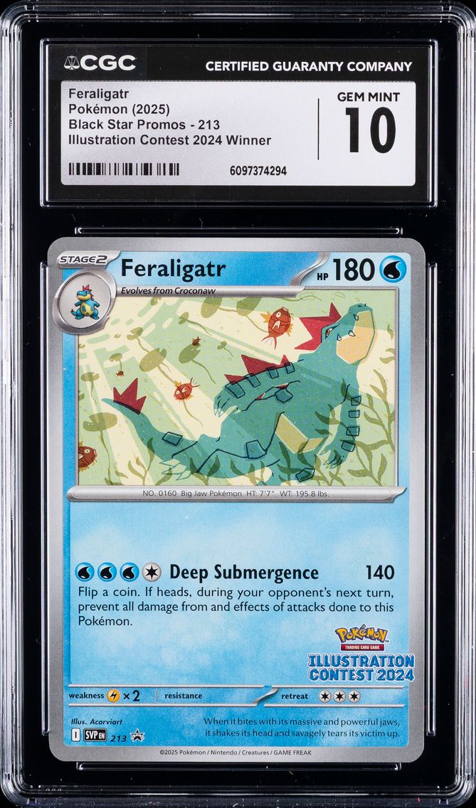 2023 #213 Feraligatr CGC 10 Black Star Promos - Scarlet & Violet SVP EN - English Pokemon