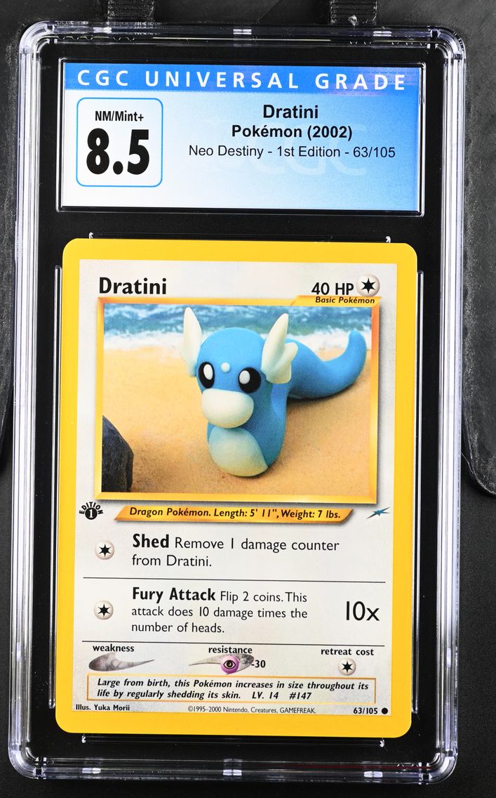 2002 #63 Dratini CGC 8.5 Neo Destiny - 1st Edition - English