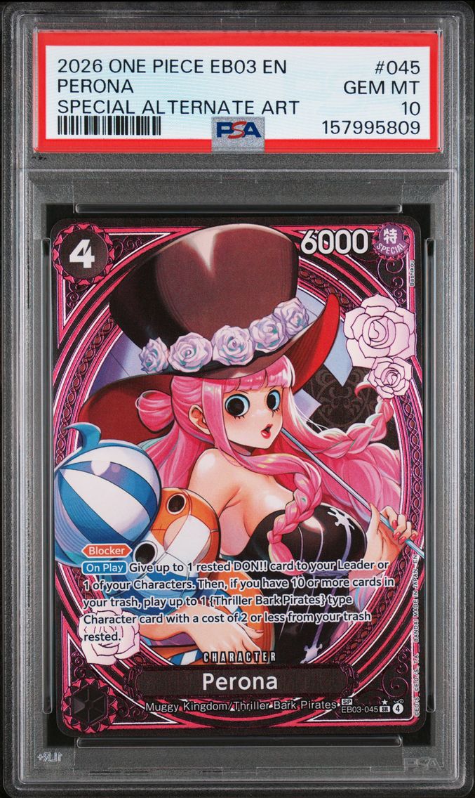 2026 #045 Perona PSA 10 One Piece EB03-Extra Booster -One Piece Heroines Edition-